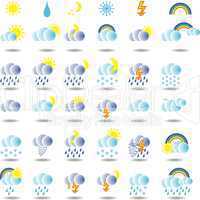 weather colorful  icon set  for web design