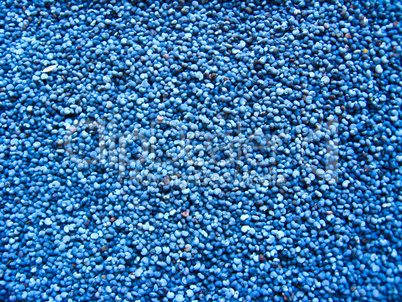 blue background from grains of a poppy