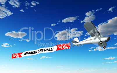 Flugzeug mit Werbung - Sommer Special!