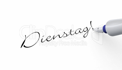 Stift Konzept - Dienstag