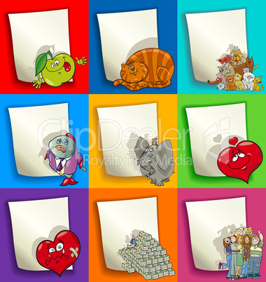 Cartoon Designs and Decorations Set