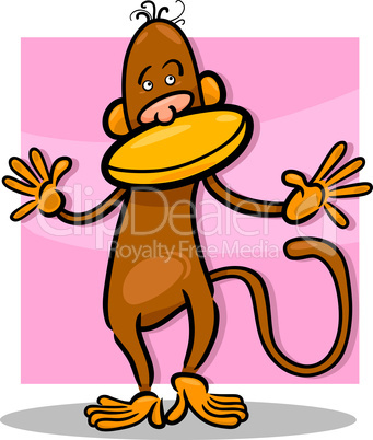 cute monkey cartoon illustration