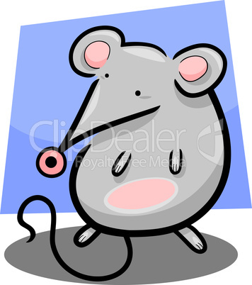 cute mouse cartoon illustration