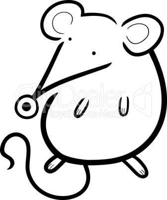 cute mouse cartoon for coloring book