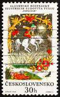 Postage stamp Czechoslovakia 1968 Cinderlad, Slovak Fairy Tale