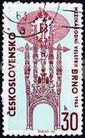 Postage stamp Czechoslovakia 1963 Town Hall, Brno