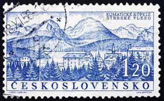 Postage stamp Czechoslovakia 1958 Strbske Pleso, Spa Town, Slova