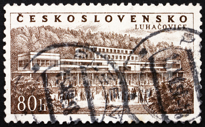 Postage stamp Czechoslovakia 1958 Luhacovice, Spa Town, Moravia