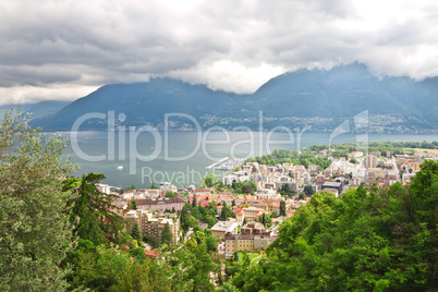 Panoramic views of Locarno. Switzerland. Europe.