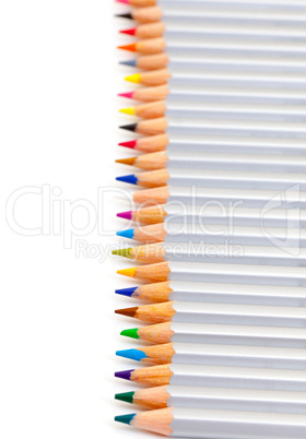 Multicolored Pencil, Arrangement in Row