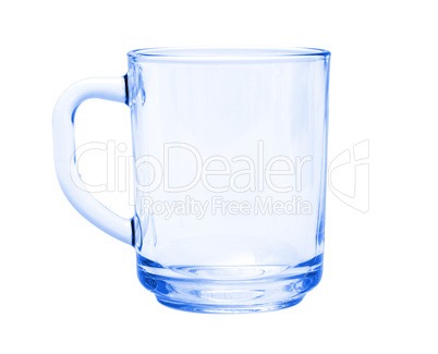 Empty Blue Glass Cup