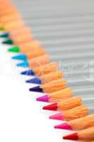 Multicolored Pencil, Arrangement in Row