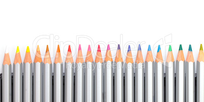 Multicolored Pencil, Arrangement in Row