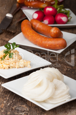 bayerische Spezialitäten auf kleinen Tellern