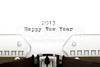 Typewriter 2013 Happy New Year