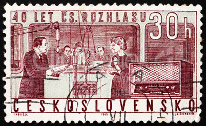 Postage stamp Czechoslovakia 1963 Studio and Radio