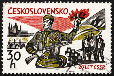 Postage stamp Czechoslovakia 1965 Liberation from the Nazis