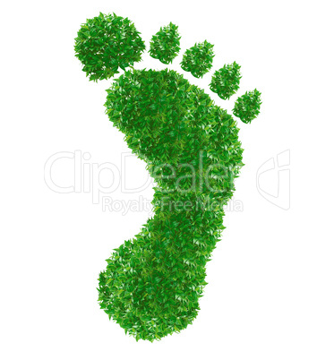 Green footprint Sign