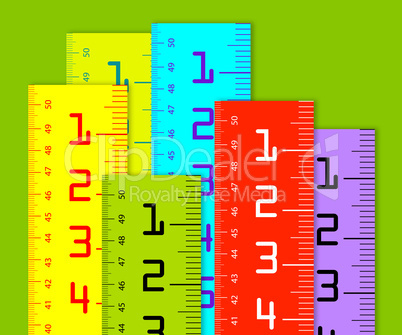 Millimeter and inch rulers
