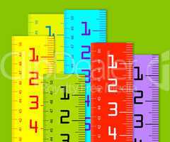 Millimeter and inch rulers