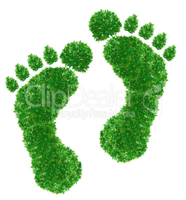 Green footprint Sign