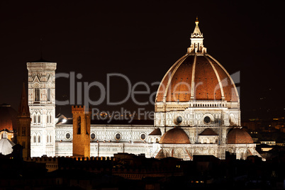 Night view of the Florence Duomo