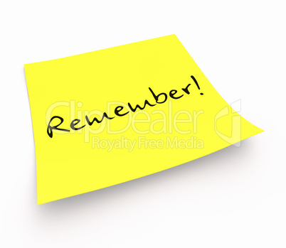 Notizzettel - Remember!