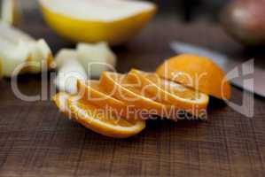 orange and melon sliced