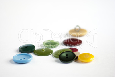 brightly colored buttons