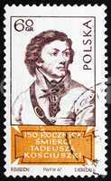 Postage stamp Poland 1967 Tadeusz Kosciusko