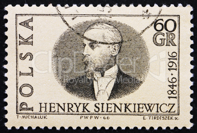 Postage stamp Poland 1966 Henryk Sienkiewicz, Author