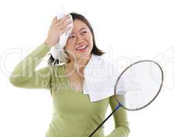 Sweating after badminton