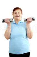 Mature woman doing a workout