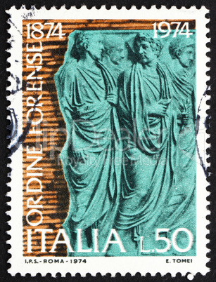 Postage stamp Italy 1974 Bas-relief from Ara Pacis