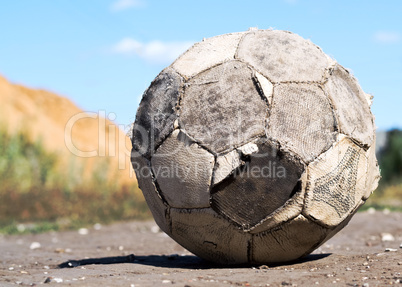 Old soccer ball