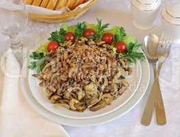 Buckwheat porridge with mushrooms