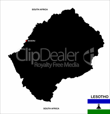 lesotho map