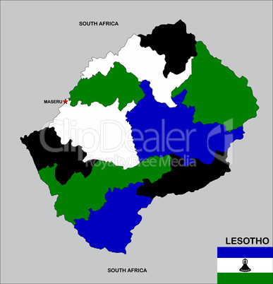 lesotho map