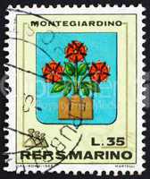 Postage stamp San Marino 1968 Coat of Arms, Montegiardino, San M