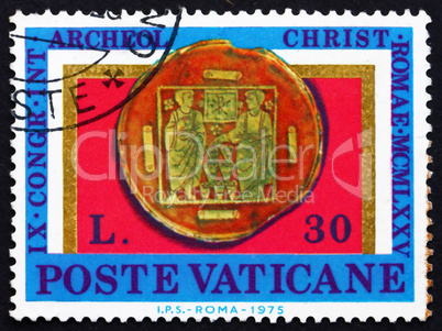 Postage stamp Vatican 1975 Miracle of Loaves and Fishes