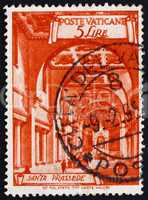Postage stamp Vatican 1949 Basilica St. Prassede, Rome
