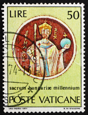 Postage stamp Vatican 1971 St.Stephen, from Chasuble