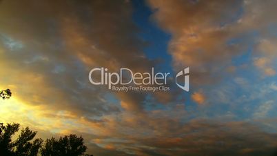 gold sunset clouds time lapse t3252