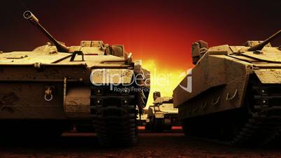 Military Tanks, Seamless Loop