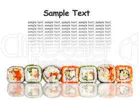 Sushi Roll on a white background