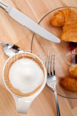 fresh croissant french brioche and coffee