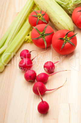 fresh raddish and vegetables