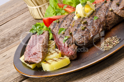 Grilled Steak. Barbecue