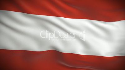 Highly detailed Austrian flag ripples in the wind. Looped 3d animation for continuous playback.