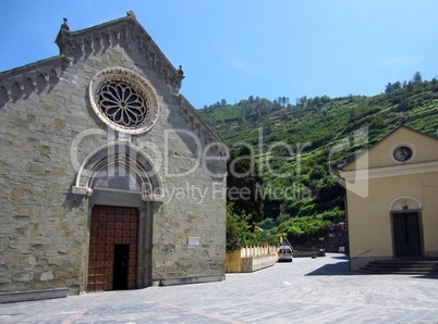 Church in village on Italian Coast